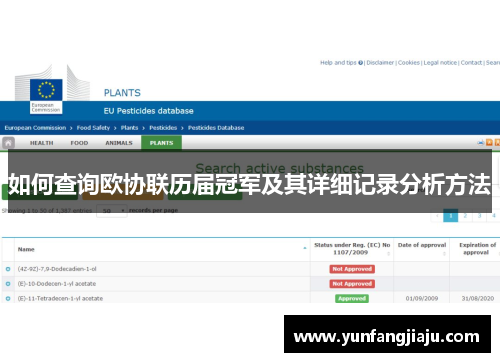 如何查询欧协联历届冠军及其详细记录分析方法